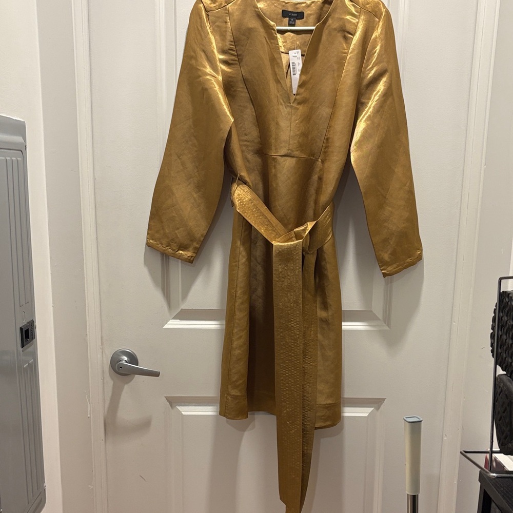 J. Crew Gold Dress. Perfect for the holidays